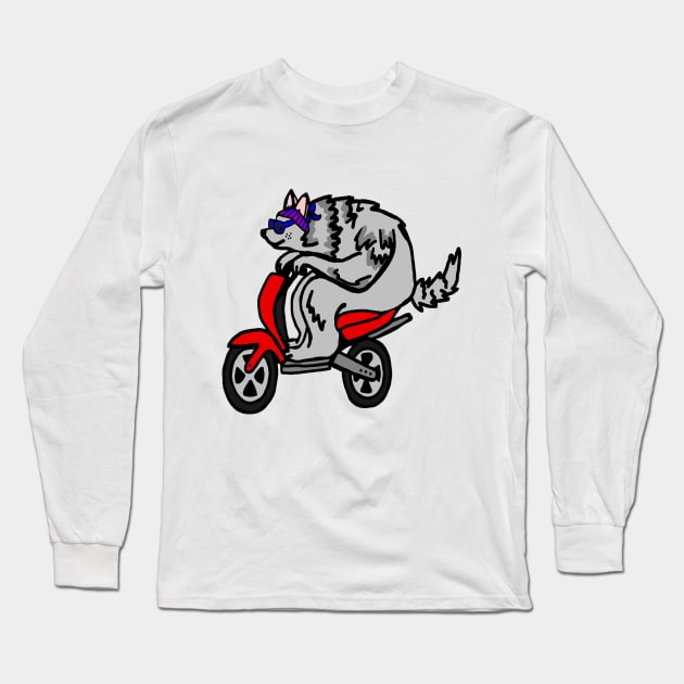 Cool Scooter wolf Long Sleeve T-Shirt by imphavok